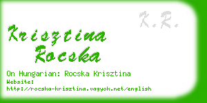 krisztina rocska business card